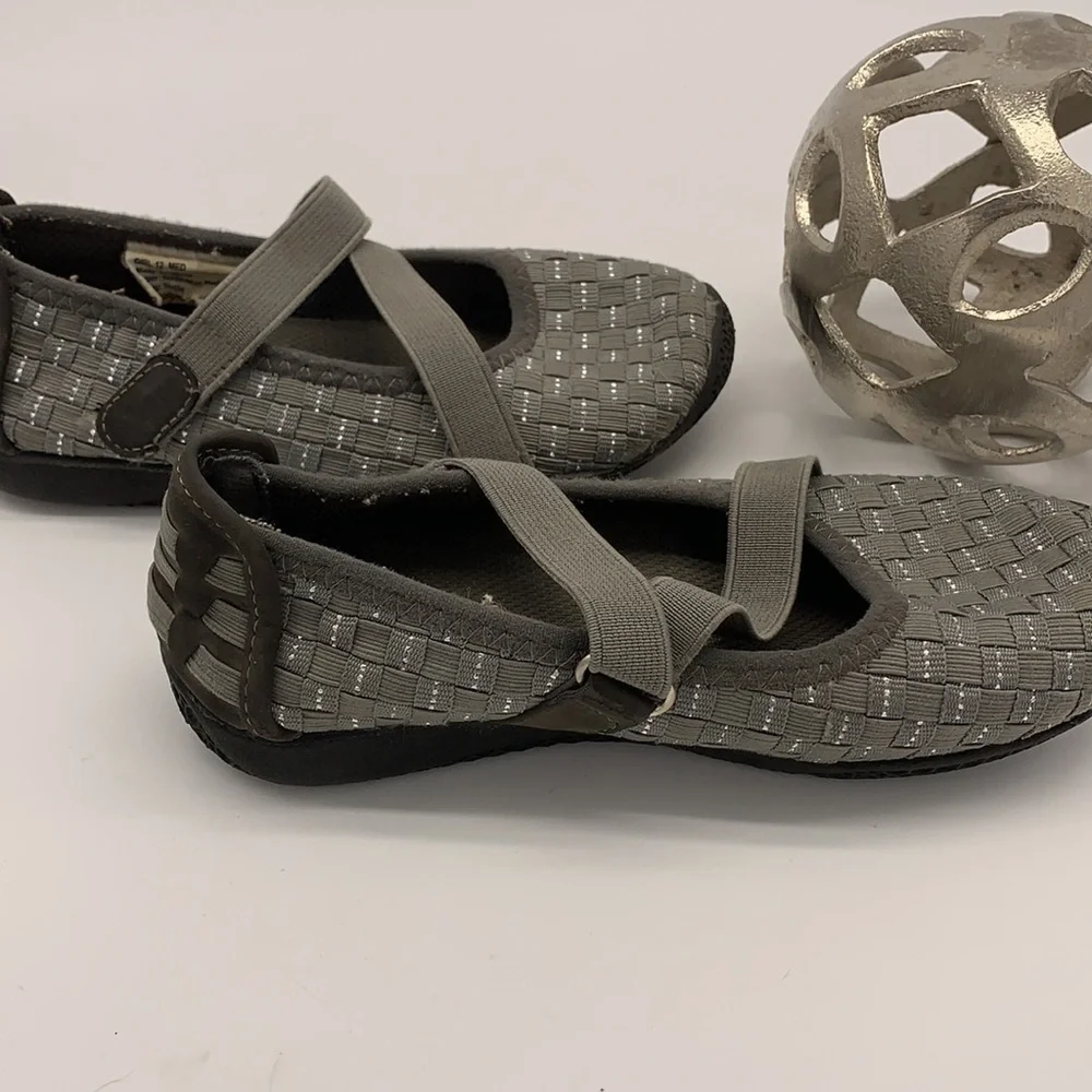 Girls gray and silver shoes